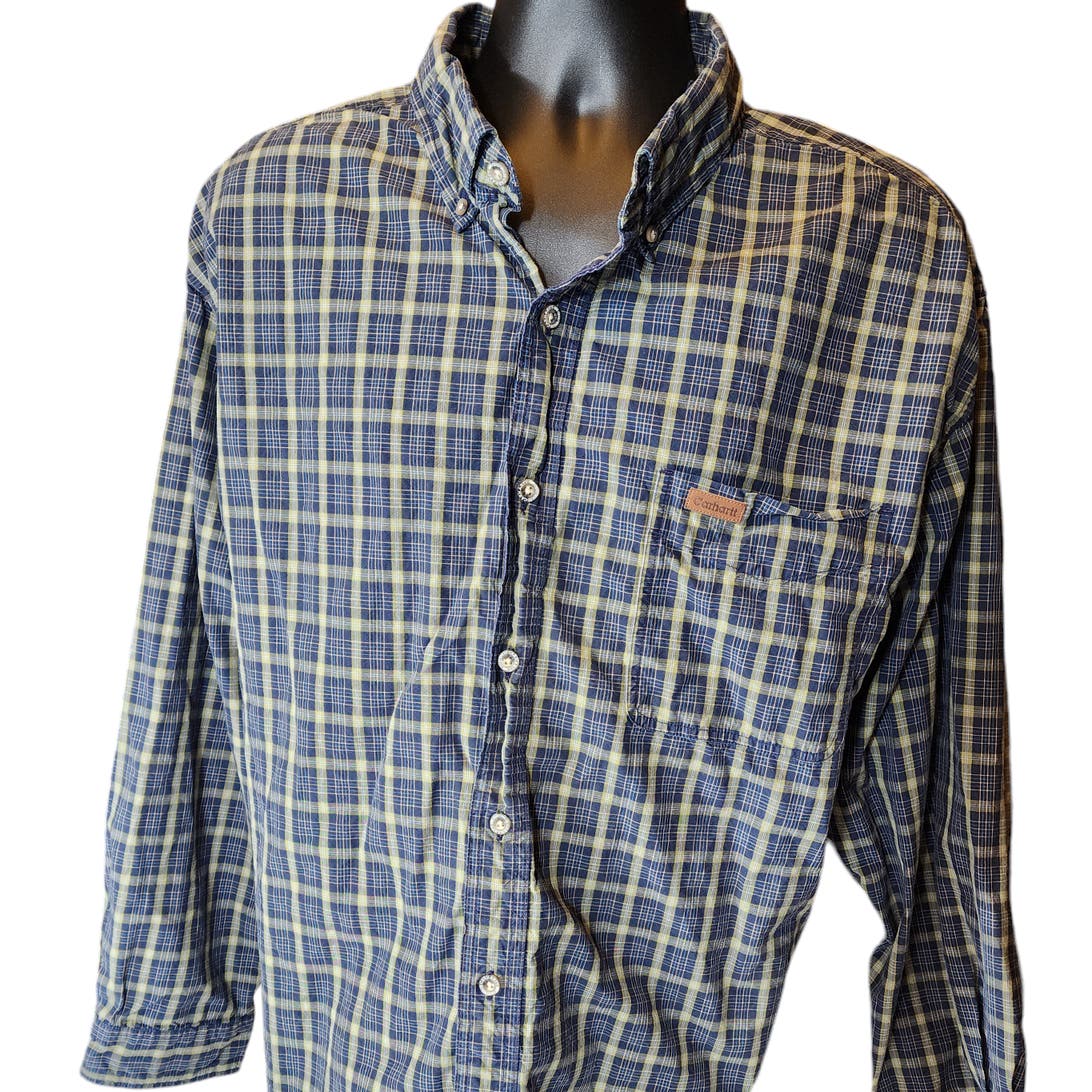 Carhartt Shirt Mens 2XL Plaid Classic Button Up Casual Long Sleeve Cotton Casual