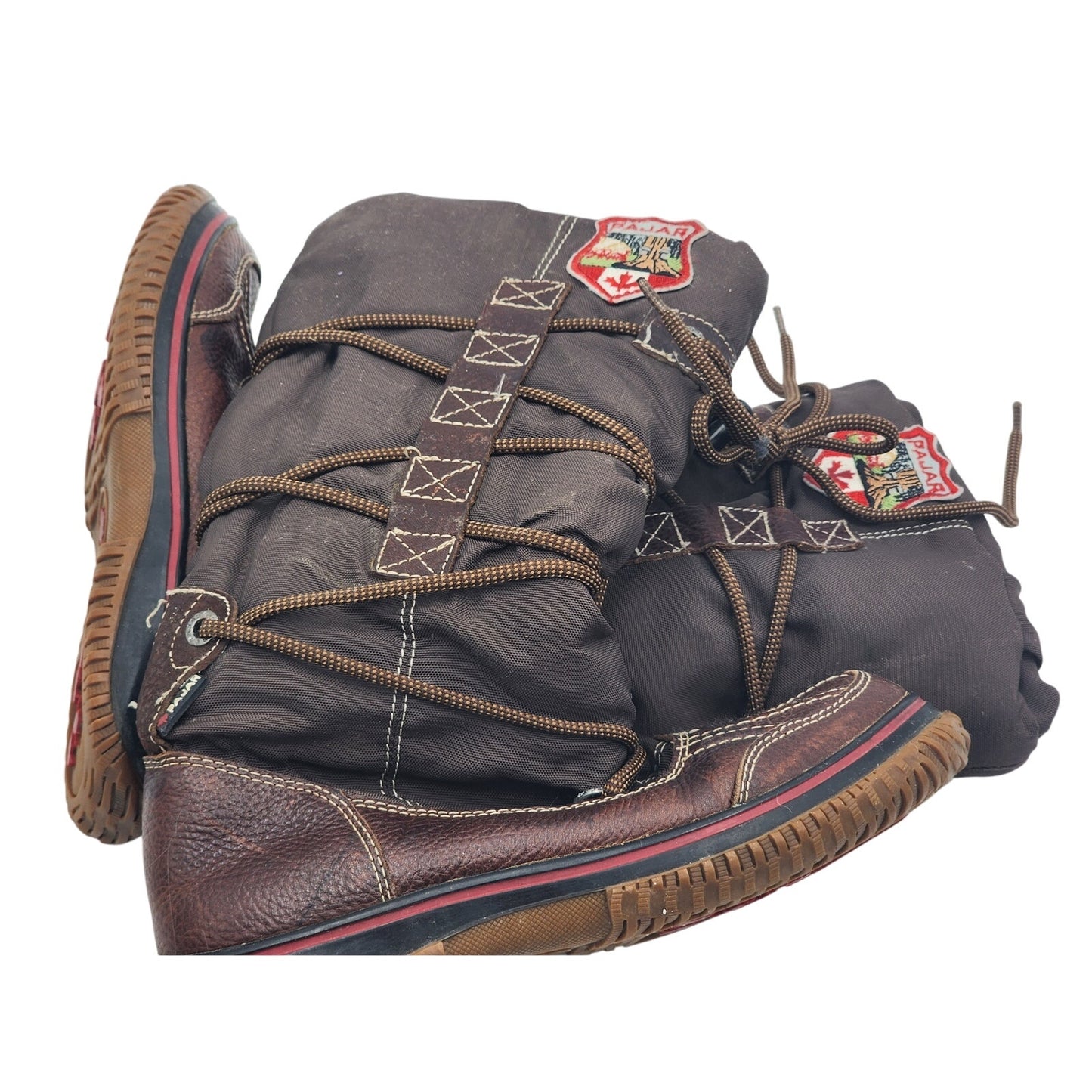 Pajar Boots Womens 7-7.5 Tall Snow Winter Hiking Leather Waterproof Fur Canada