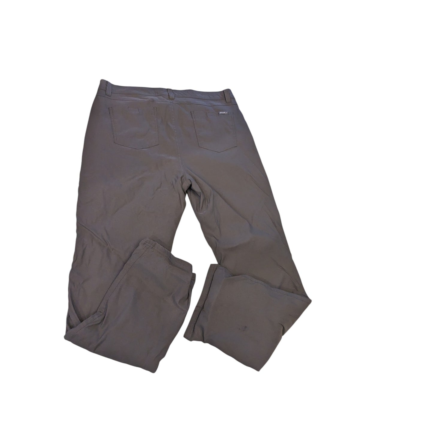 Eddie Bauer Pants Mens 38x34 Gray Lined Nylon Warm Outdoor Hiking Fleece Lining