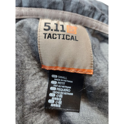 5.11 Tactical Mens Small Gray Plaid Long Sleeve Shirt Outdoor Hiking Casual