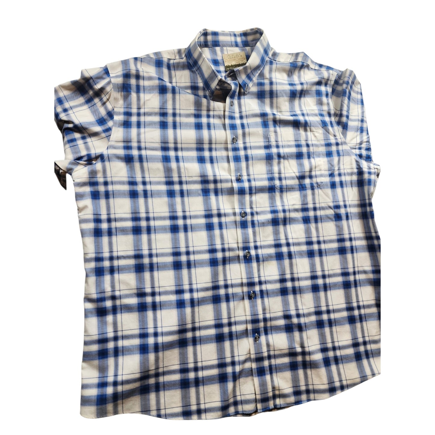 Cabelas Shirt Men 3XL Plaid Long Sleeve Cotton Western Classic Casual Workwear