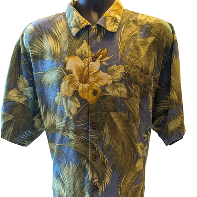 Tommy Bahama Silk Hawaiian Shirt Men XL Tropical Button Short Sleeve Luau Beach