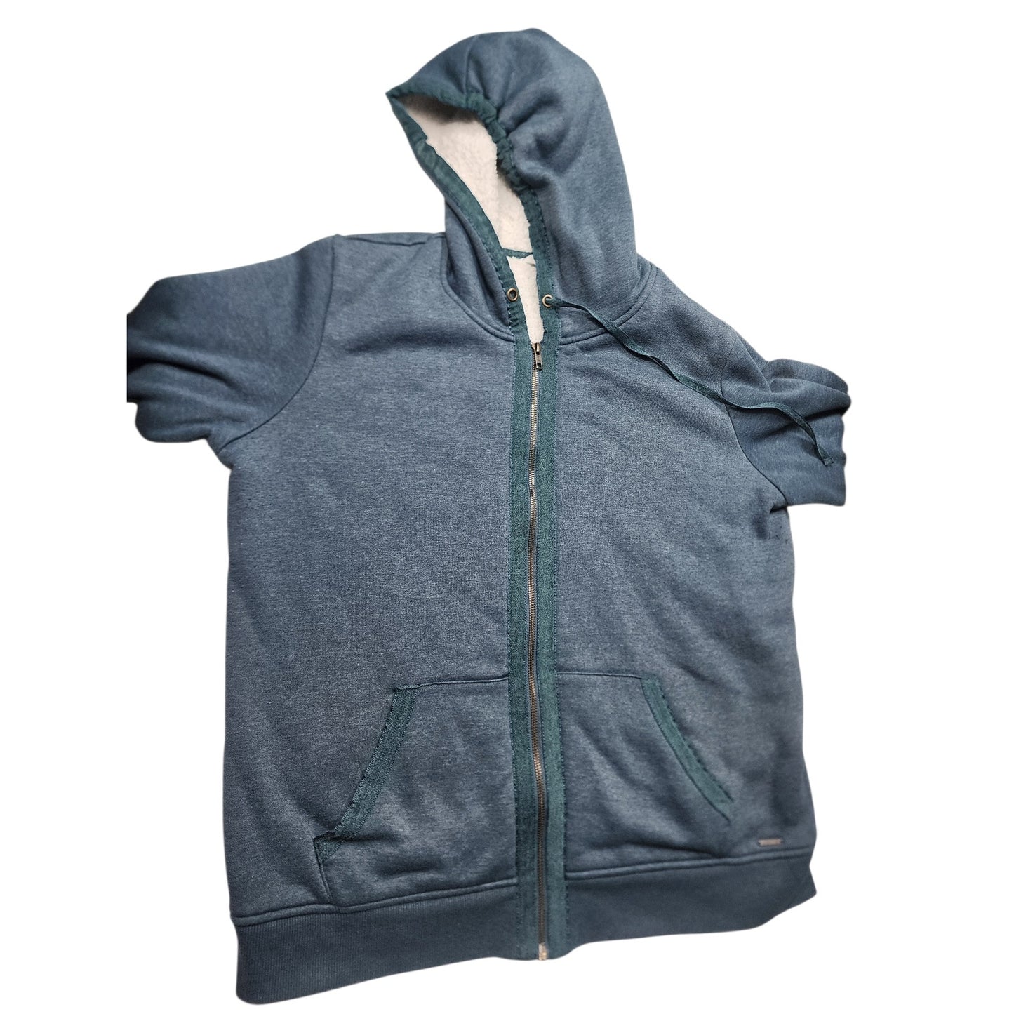 Orvis Sherpa Full Zip Hoodie Jacket XL Kangaroo Cozy Mountainwear Gorpcore Cabin