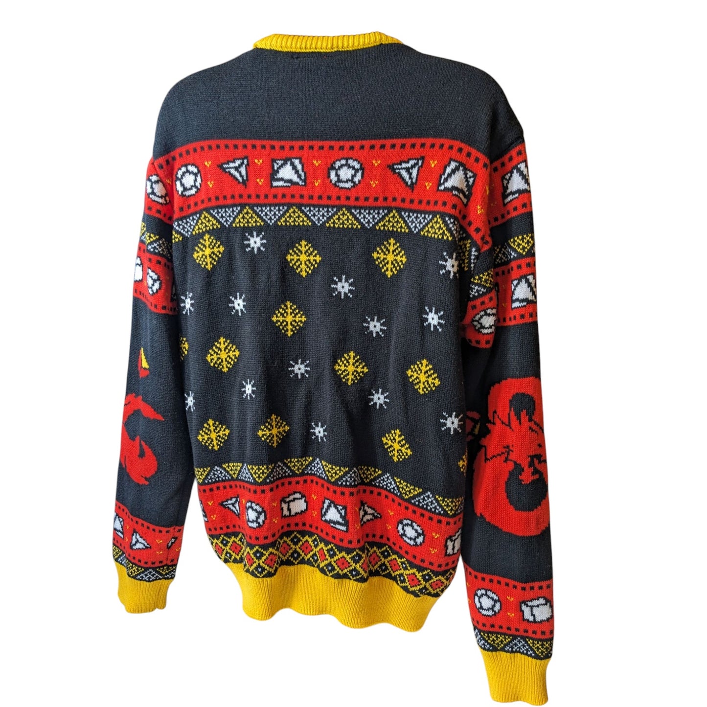 Dungeons and Dragons Ugly Christmas Sweater Womens Large Pullover Gamer Cosplay