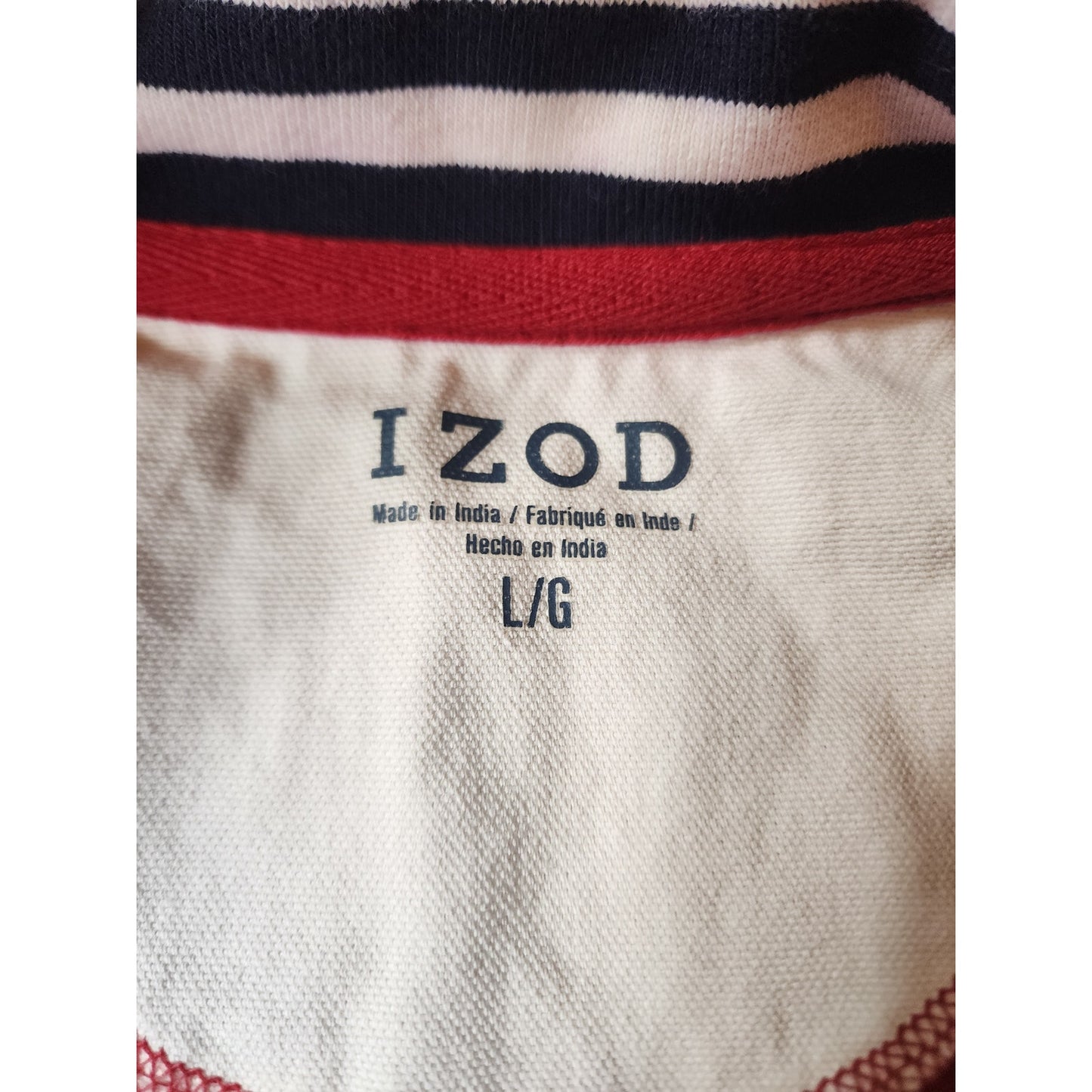 IZOD Sweatshirt Men Large Red Quarter Zip Pullover Casual Preppy Long Sleeve Y2K