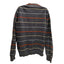 IZOD Sweater Womens XL Black Striped Crewneck Pullover Casual Knit Long Sleeve
