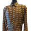 Robert Stock Silk Shirt Men Large Vintage Long Sleeve Button Geometric Paisley