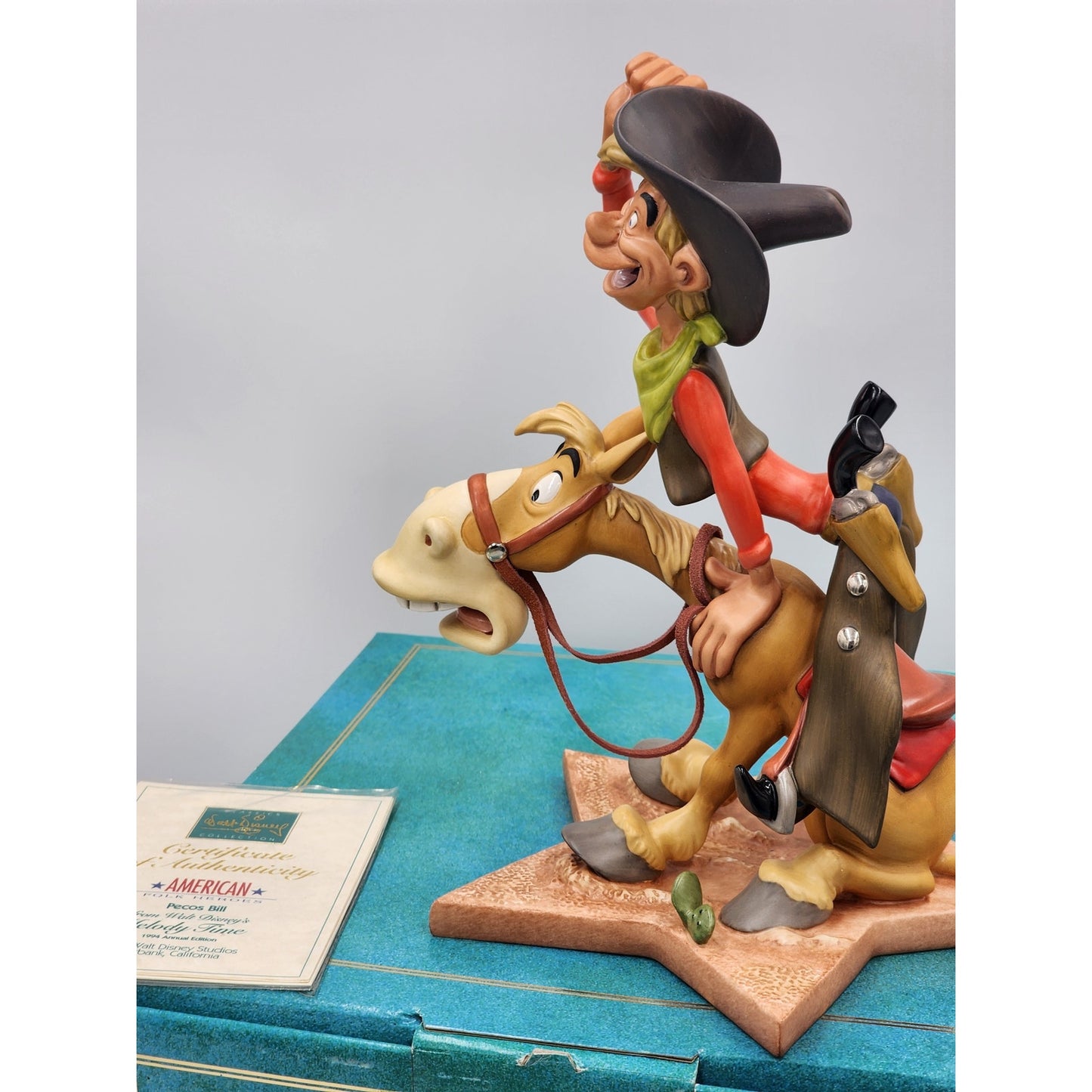 WDCC Pecos Bill Widowmaker Melody Time American Folk Heroes Disney Box COA