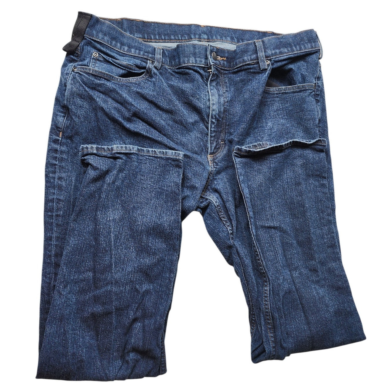 Duluth Trading 40 Grit Work Jeans Men 44x32 Slim Fit Carpenter Denim Pant Rugged