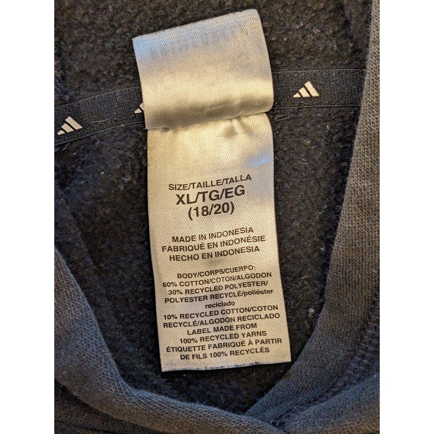 Adidas Hoodie Men Medium Primegreen Colorblock Logo Pullover Sweatshirt Kangaroo