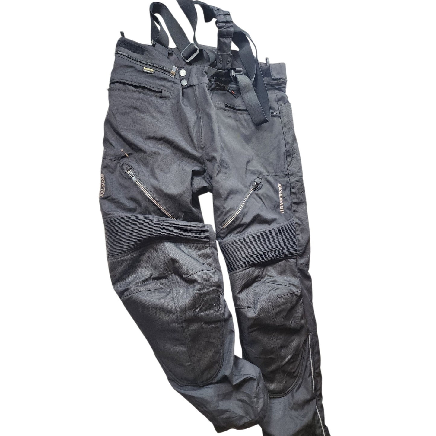 Hein Gericke Gore Tex Waterproof Motorcycle Riding Pants Men 46 Suspenders Armor