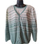 Alfred Dunner Cardigan Women 2X Knit Sweater Striped Ramie Button Front Layering