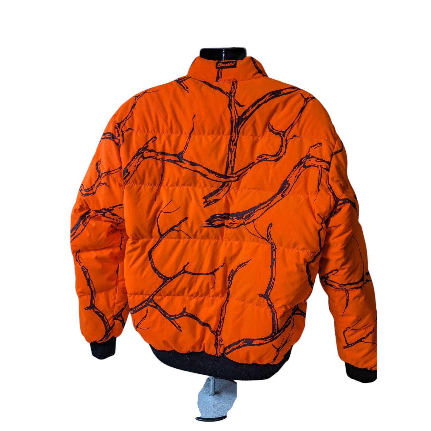 Gamehide Reversible Hunting Jacket Mens Large Brown Blaze Orange Camo Puffer