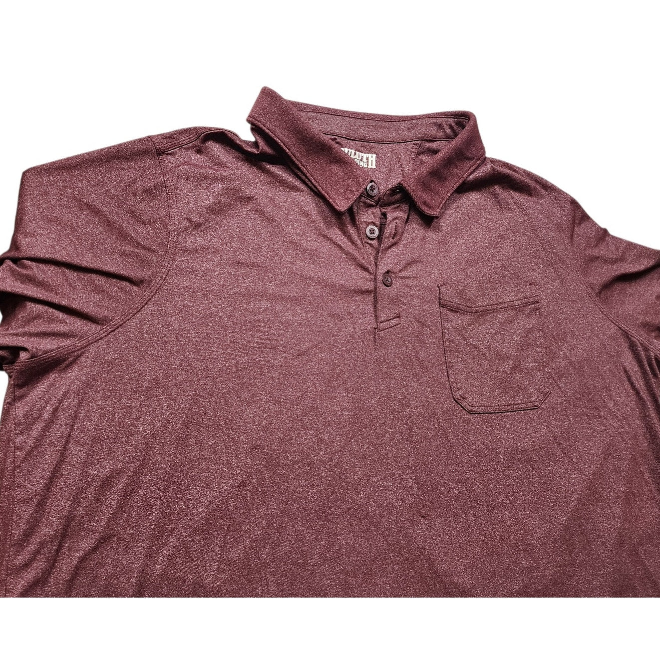 Duluth Trading Polo Shirt 3XL Maroon Short Sleeve Performance Untucked Fit Golf