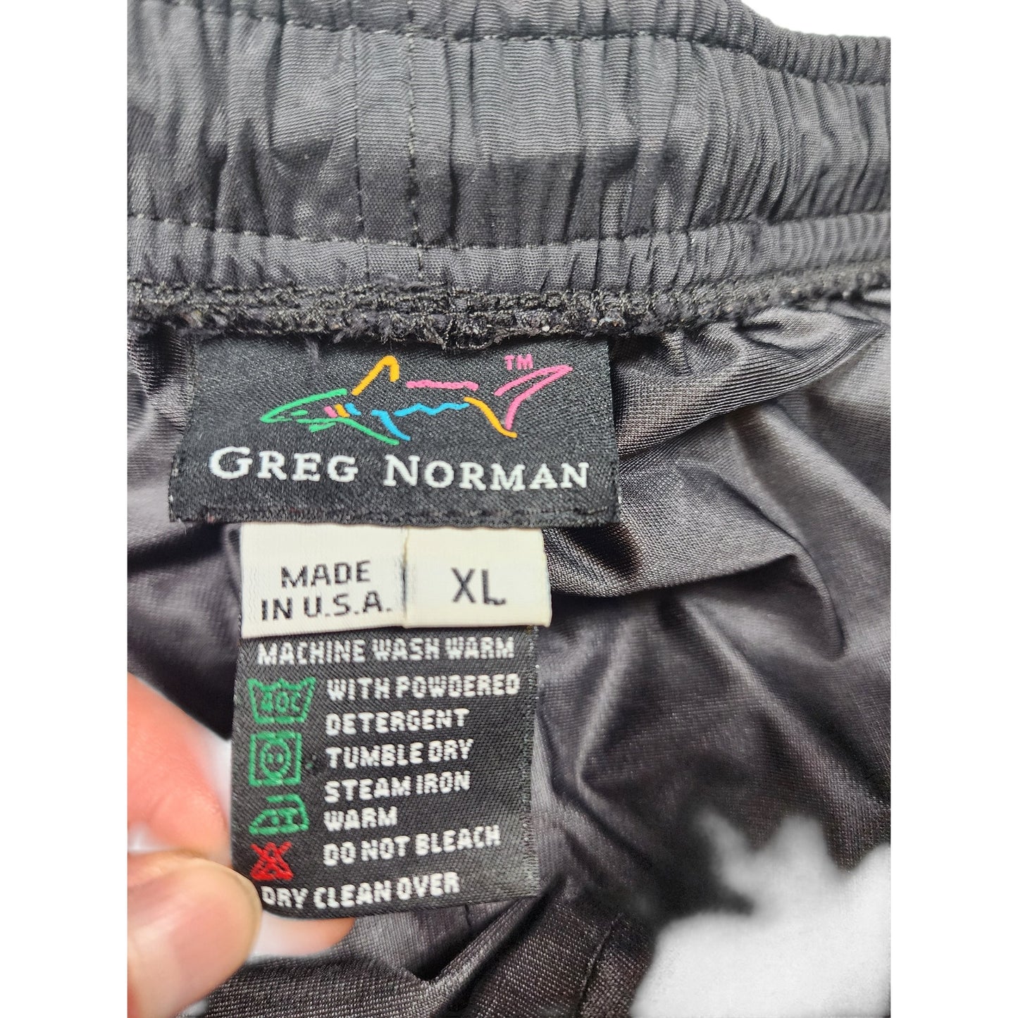 Greg Norman Pants Mens XL Nylon Zip Wind Rain Golf Hiking Outdoor Overpants USA