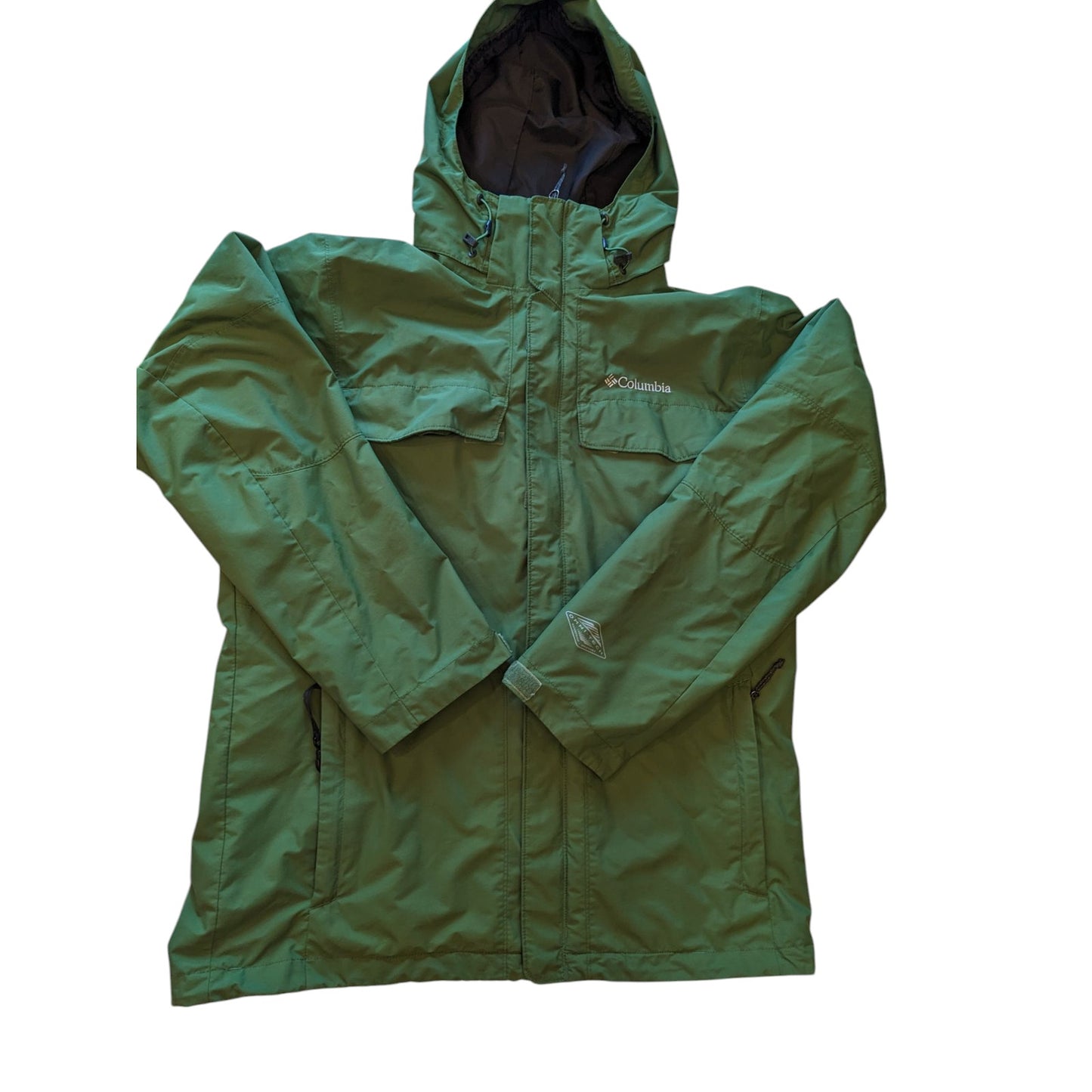 Columbia Interchange Jacket Men Medium/Large Waterproof Hood Windbreaker Hiking
