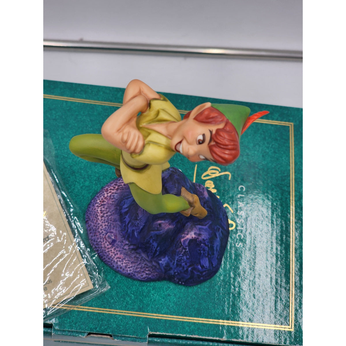 WDCC Peter Pan Figurine Nobody Calls Pan a Coward Vintage Disney Retired Box COA