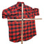 Burton Flannel Shirt Mens Large Red Black Buffalo Plaid Button Lumberjack Skate