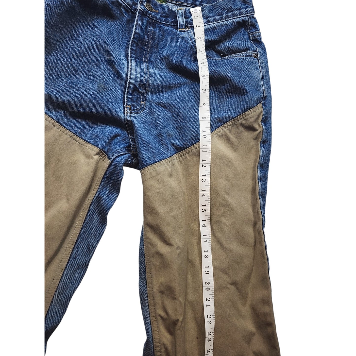 Cabelas Hunting Jeans Mens 34R Denim Canvas Field Pants Work Vintage 94-1125