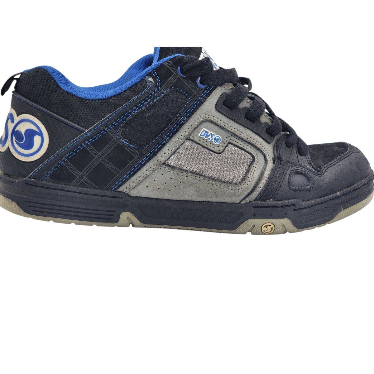 DVS Comanche Mens 10 Black Gray Blue Skate Shoes Y2K Chunky Streetwear DVF000029