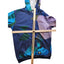 Fresh Hoods Hoodie Mens Medium Blue Purple Geometric Kangaroo Pocket Streetwear