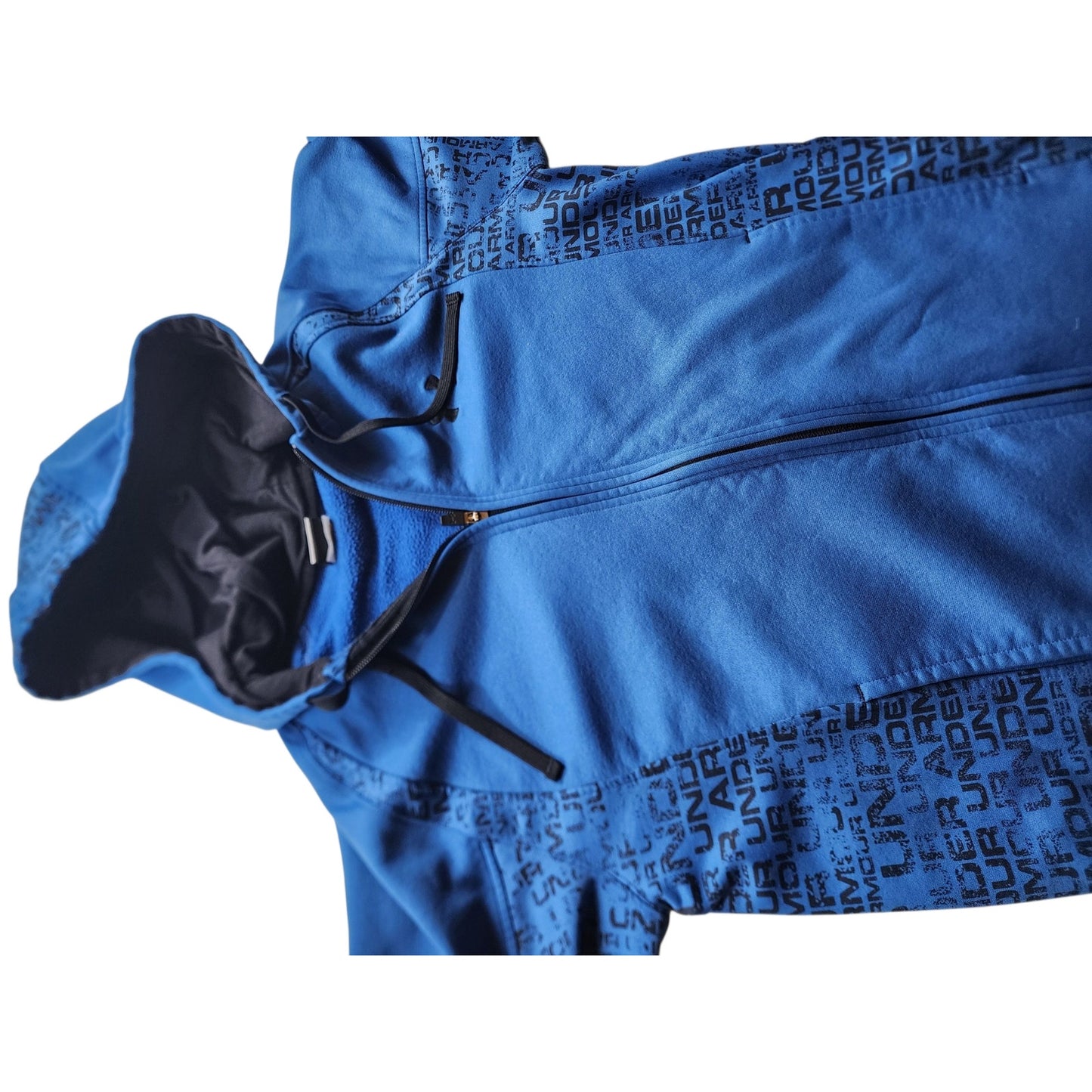 Under Armour Hoodie Men Small Women Medium Zip Sweatshirt Jacket Gym Drawstring