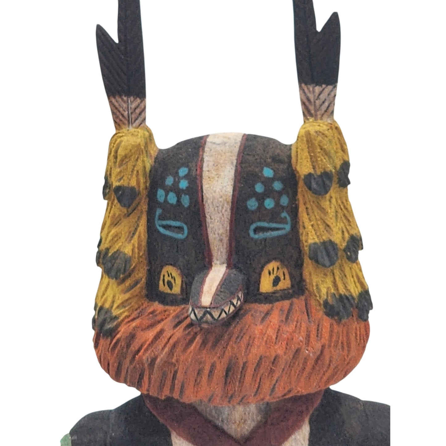 Hopi Kachina Badger Signed Gai-nah-ne Ray Jose Carved Native American Katsina 14