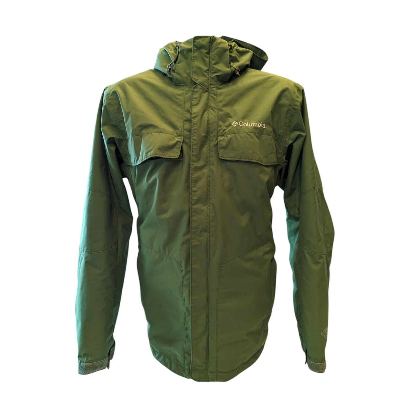 Columbia Interchange Jacket Men Medium/Large Waterproof Hood Windbreaker Hiking