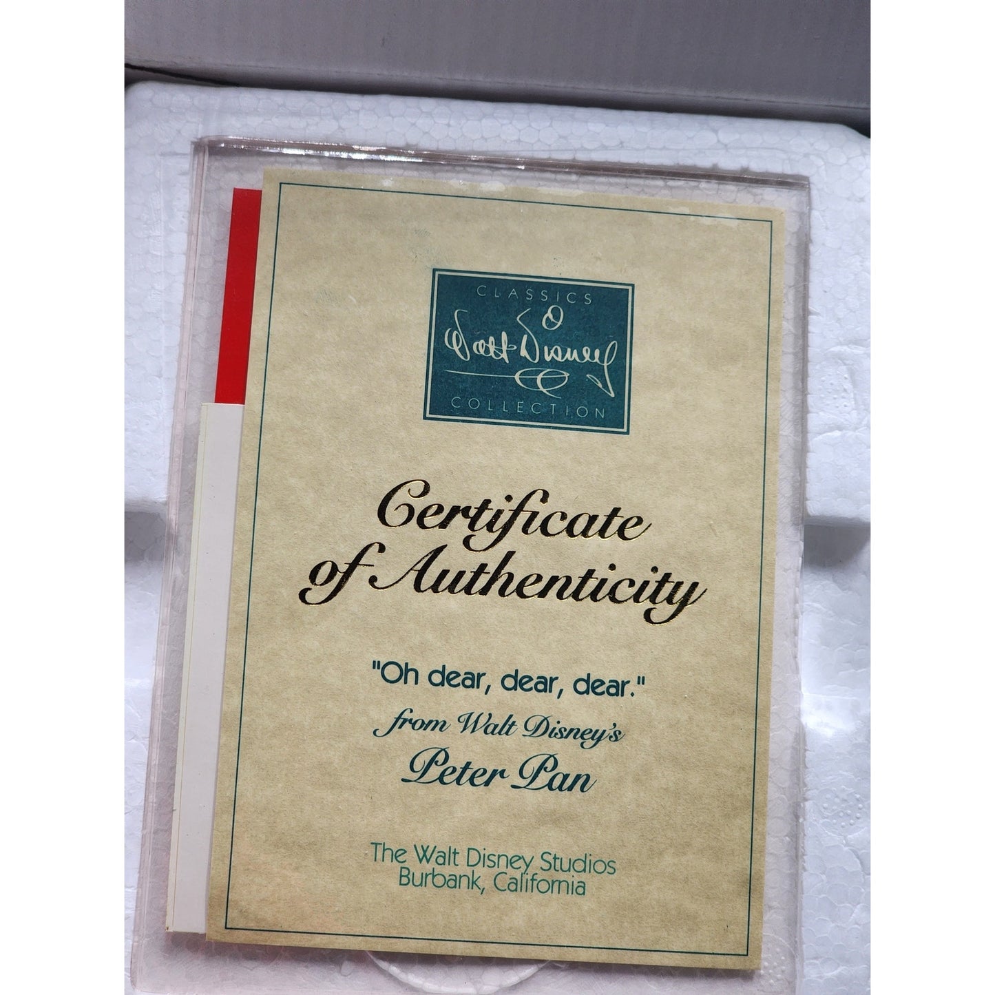 WDCC Peter Pan Mr. Smee Figurine Oh Dear Dear Dear 90s Vintage Retired COA Box