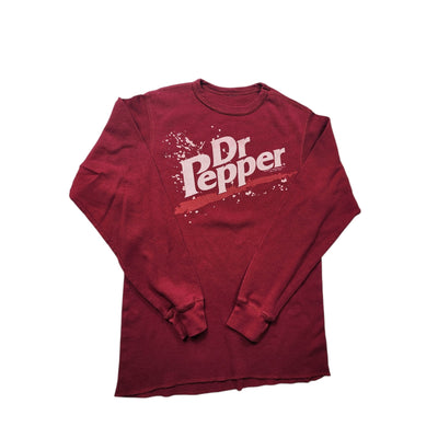 Dr Pepper Thermal Long Sleeve Shirt Men Small Women Medium Soda Waffle Knit Y2K