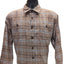 Wrangler Mens XL Brown Flannel Shirt Long Sleeve Button Down Plaid Workwear