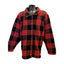 Denim & Co Sherpa Lined Buffalo Plaid Fleece Jacket Women 4X Red Black Button Up