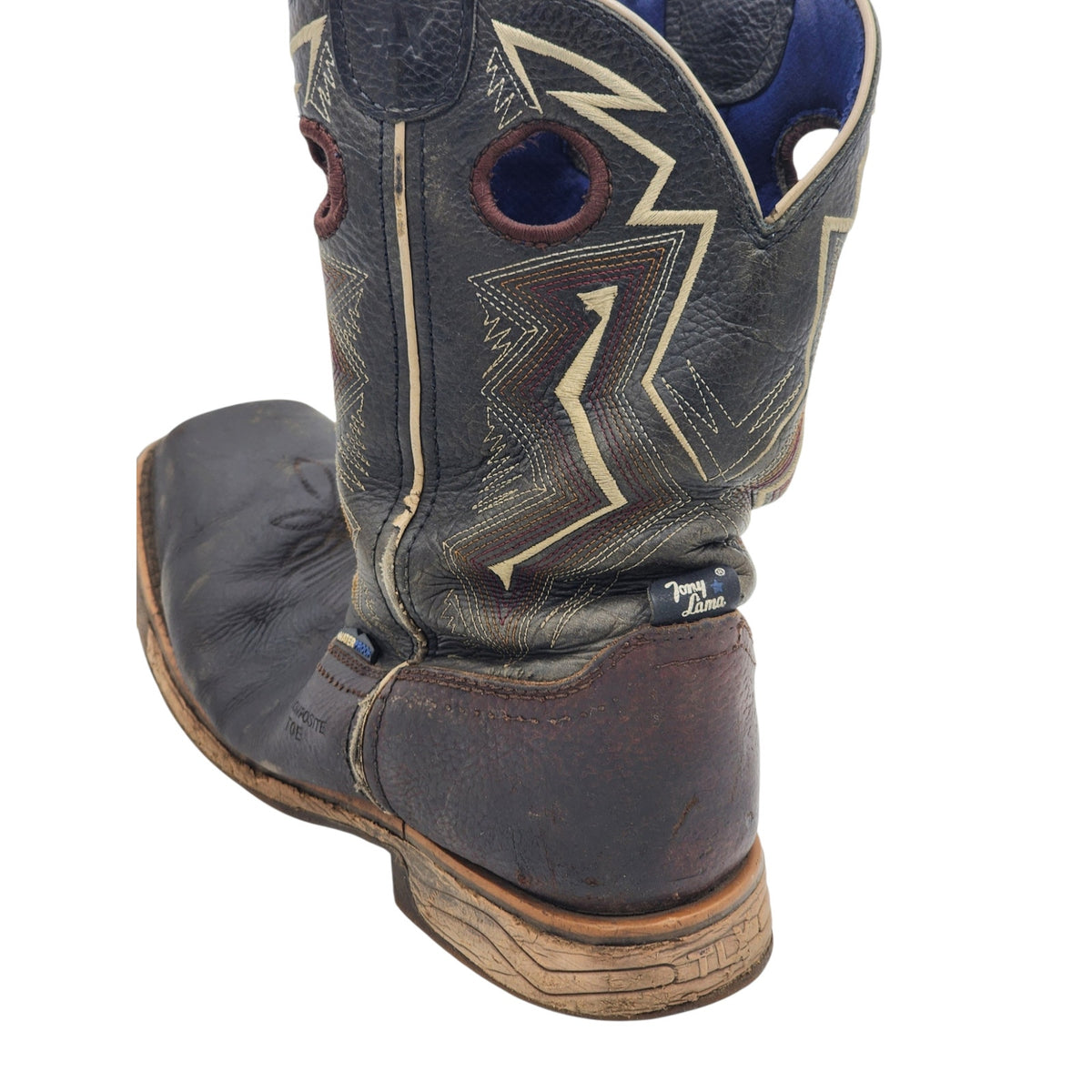 Tony Lama Boots Men 9D Waterproof Toe Leather Western Cowboy Safety Ranch TW3402