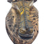 African Antelope Mask Hand Carved Wood Tribal Wall Art Rope Hanger Vintage 26"