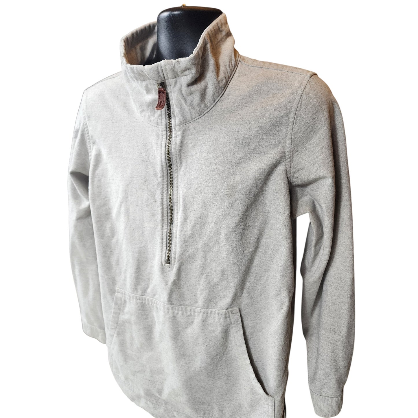 LL Bean Pullover Mens Medium Sweatshirt Quarter Zip Outdoor Casual Hiking Rugged