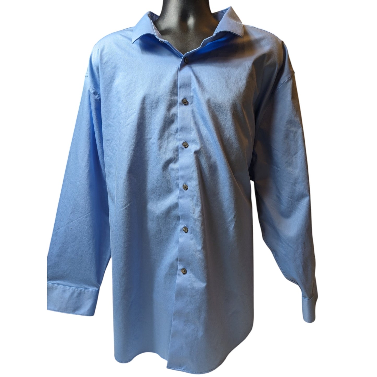 Calvin Klein Dress Shirt Mens 5XL Slim 34/35 Infinite Wrinkle Free Stretch Long