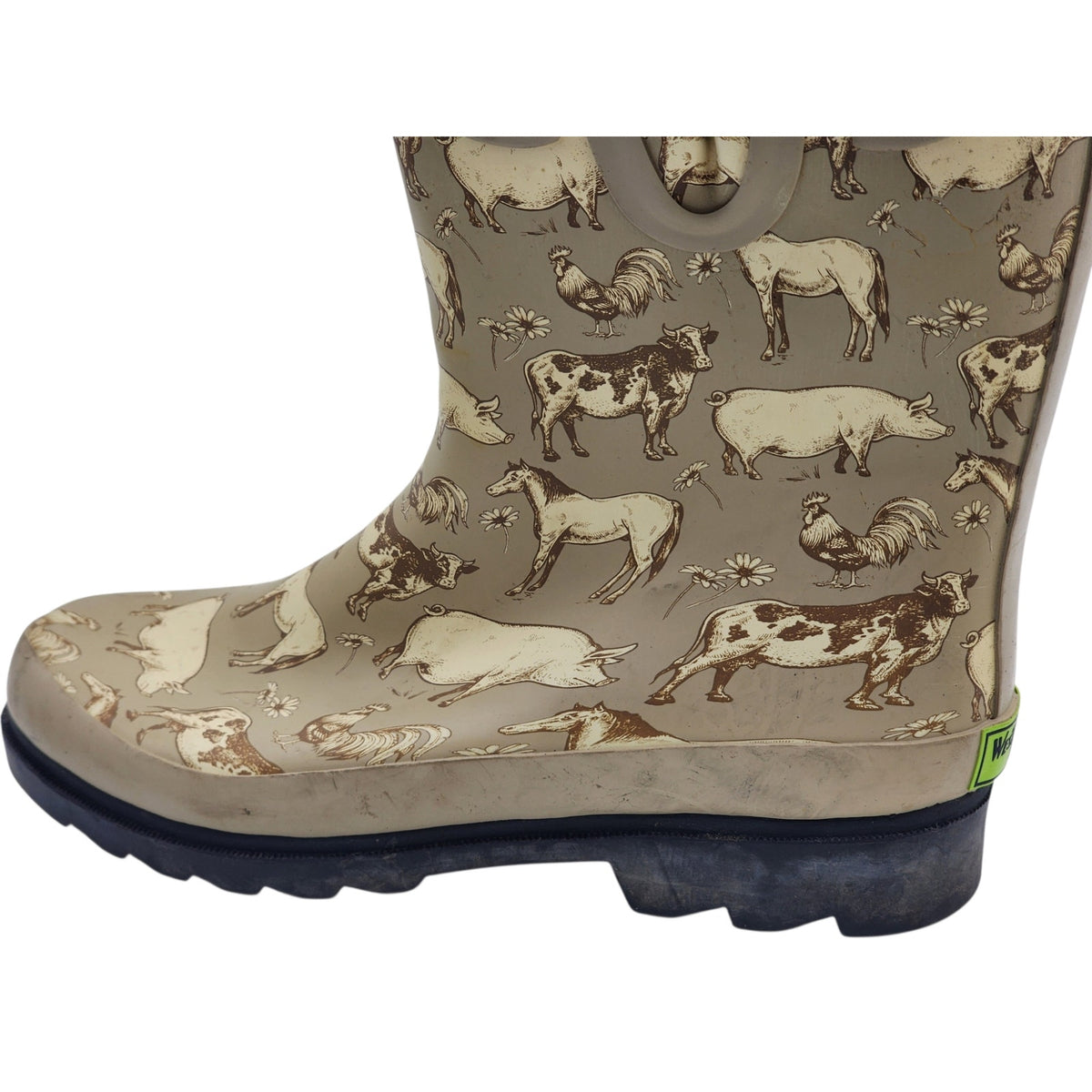 Western Chief Friendly Farms Rain Boots Womens 8 Animal Rubber Mid Cow Pig Horse