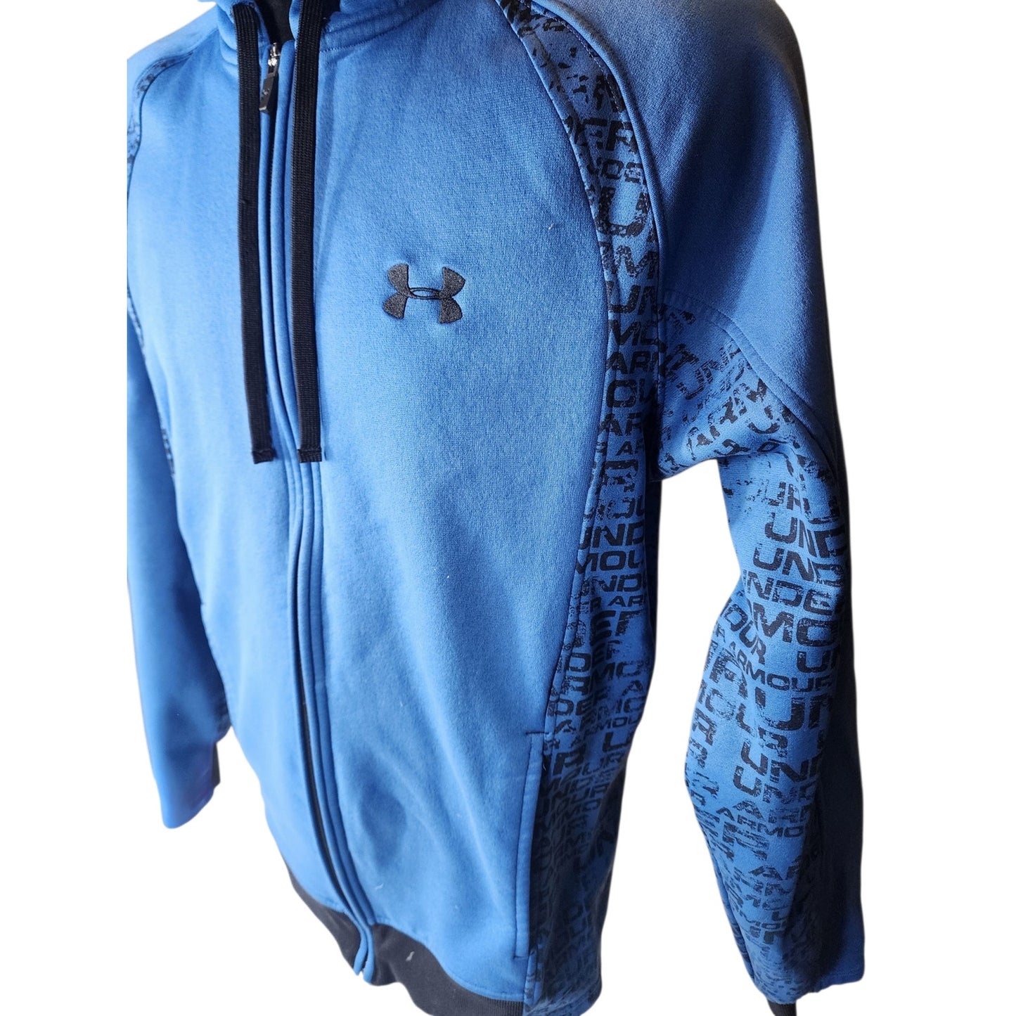 Under Armour Hoodie Men Small Women Medium Zip Sweatshirt Jacket Gym Drawstring