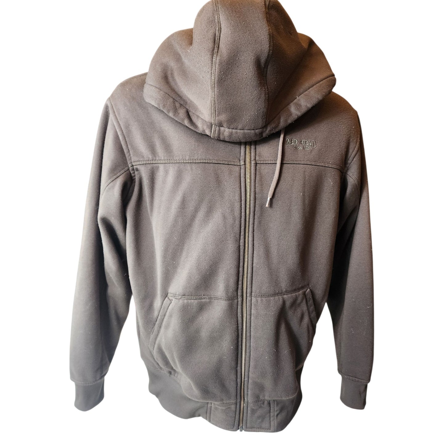 Red Head Sherpa Full Zip Hoodie Mens Medium Fleece Jacket Warm Hunting Workwear