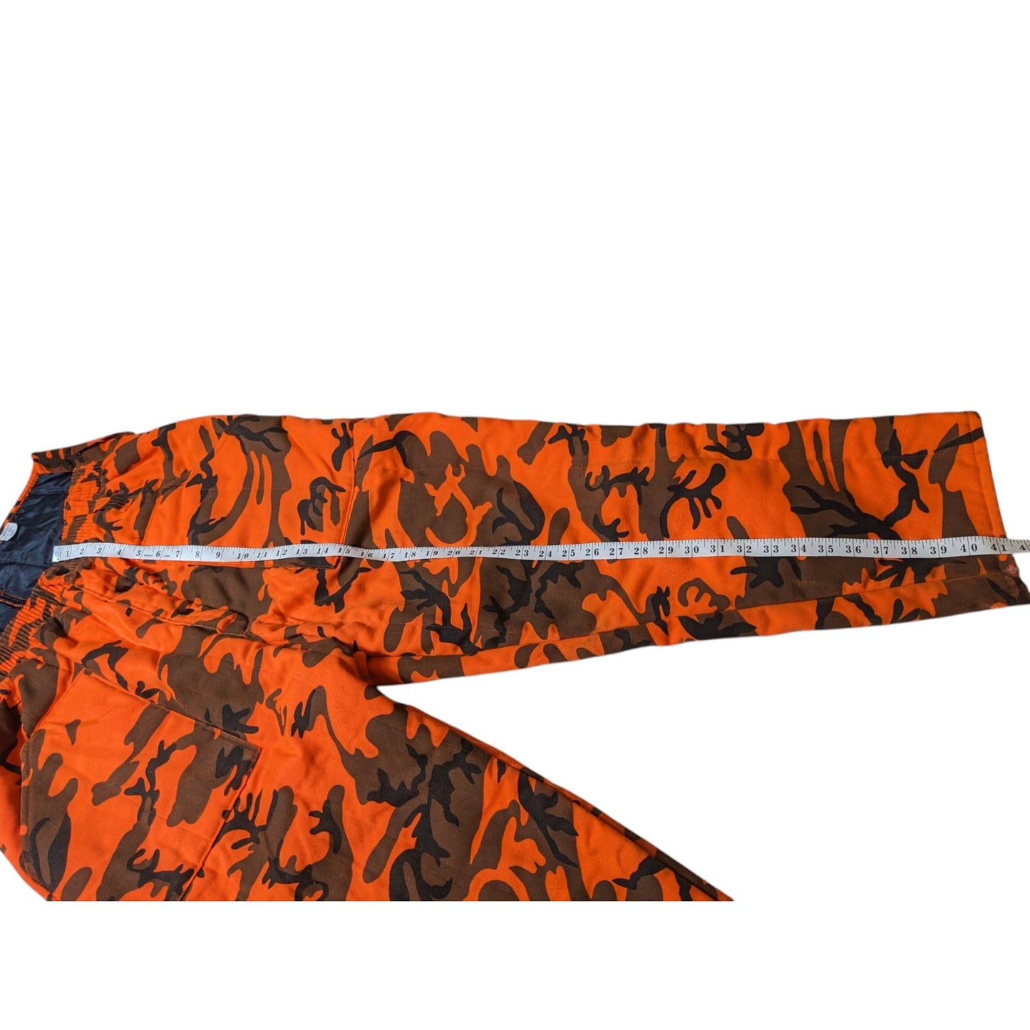 Hunting Pants Mens XL Blaze Orange Camo Insulated Workwear Gorpcore Survival