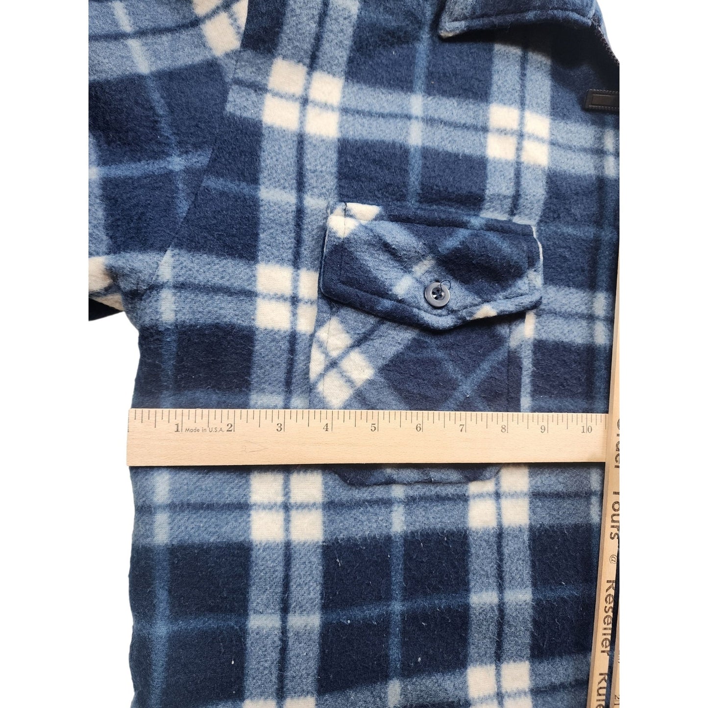 Estrellas Fleece Shirt Jacket Men XL Plaid Zip Sherpa Shacket Flannel Lumberjack