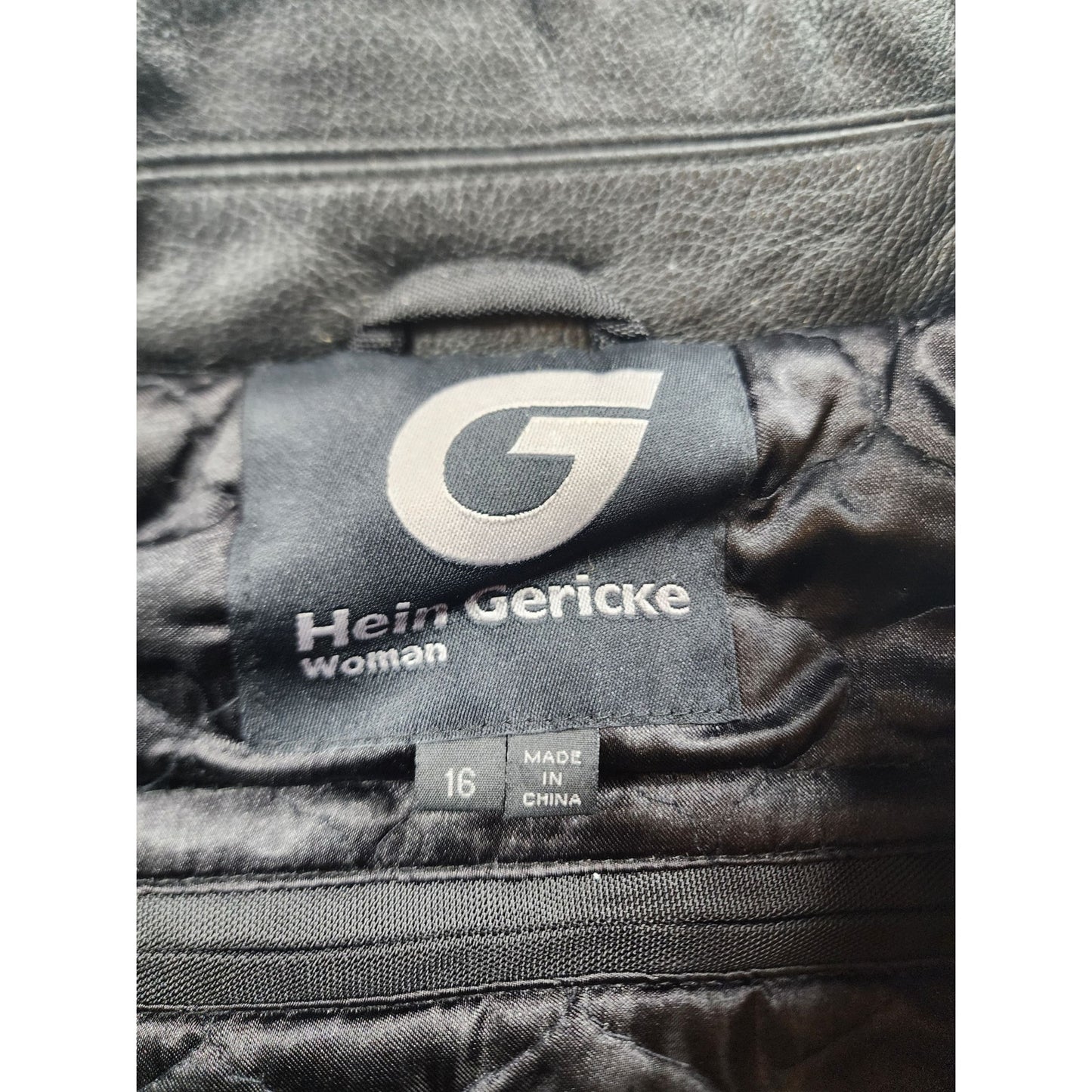 Hein Gericke Leather Motorcycle Jacket Womens 16 Protective Padded Biker Riding