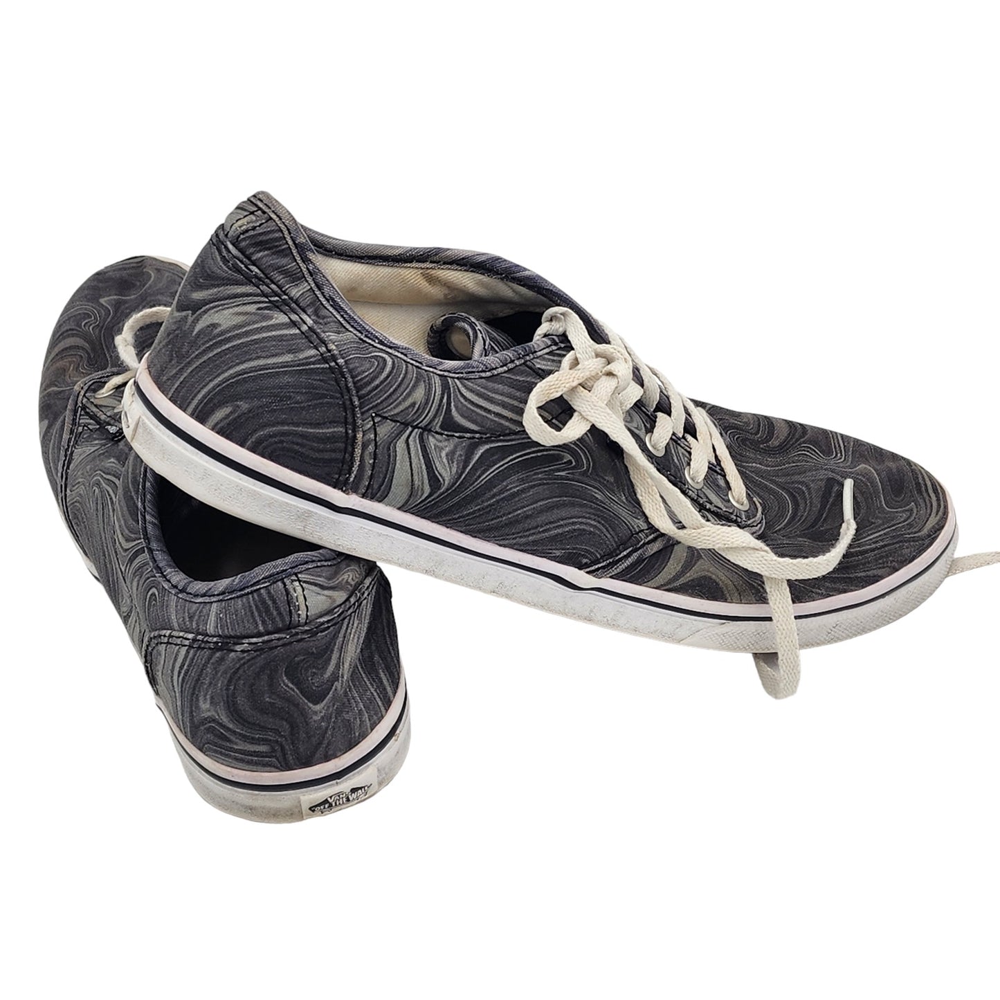 VANS Off the Wall Shoes Womens 9 Marbled Canvas Sneakers Lace Up 25.5CM TB4R