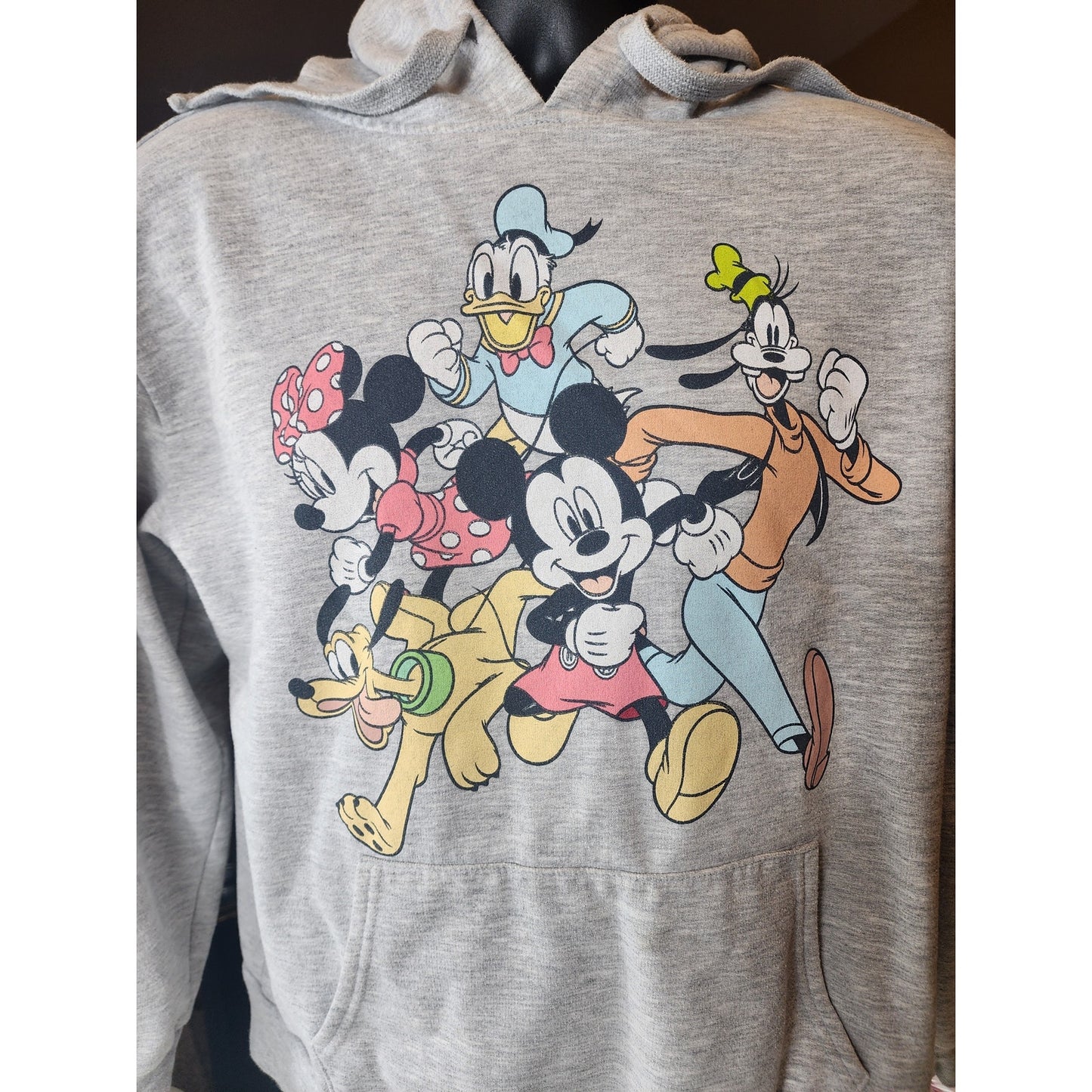 Disney Mickey Hoodie Youth XL Men S Women M Sweatshirt Minnie Donald Goofy Pluto