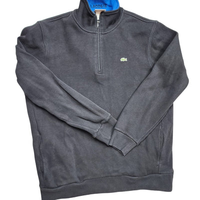 Lacoste Sweatshirt Quarter Zip Pullover Men XL Sweater Long Sleeve Casual Preppy