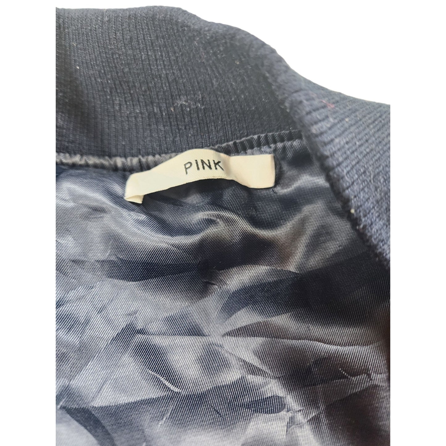 DTU Pink Colorblock Jacket M Oversized XL Quilted Patchwork Bomber Retro Street