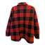 Denim & Co Sherpa Lined Buffalo Plaid Fleece Jacket Women 4X Red Black Button Up