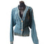 Taylor Swift 1989 Cardigan Womens Medium Large Blue Cable Knit Seagull Button