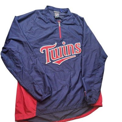 Majestic Minnesota Twins Pullover Windbreaker XL CoolBase Warmup Dugout Baseball