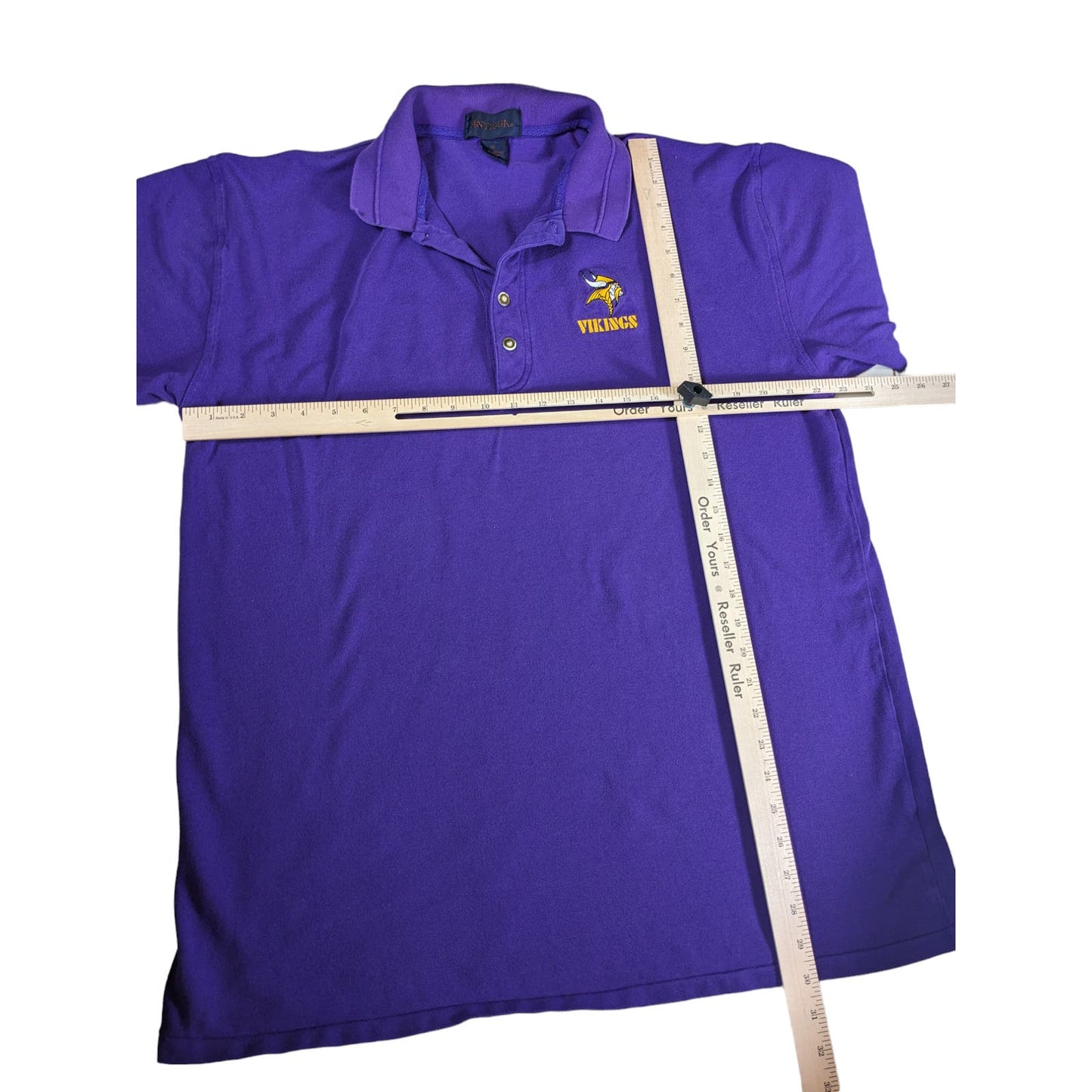 Antigua Polo Golf Shirt MN Vikings Mens XL Short Sleeve Purple Minnesota